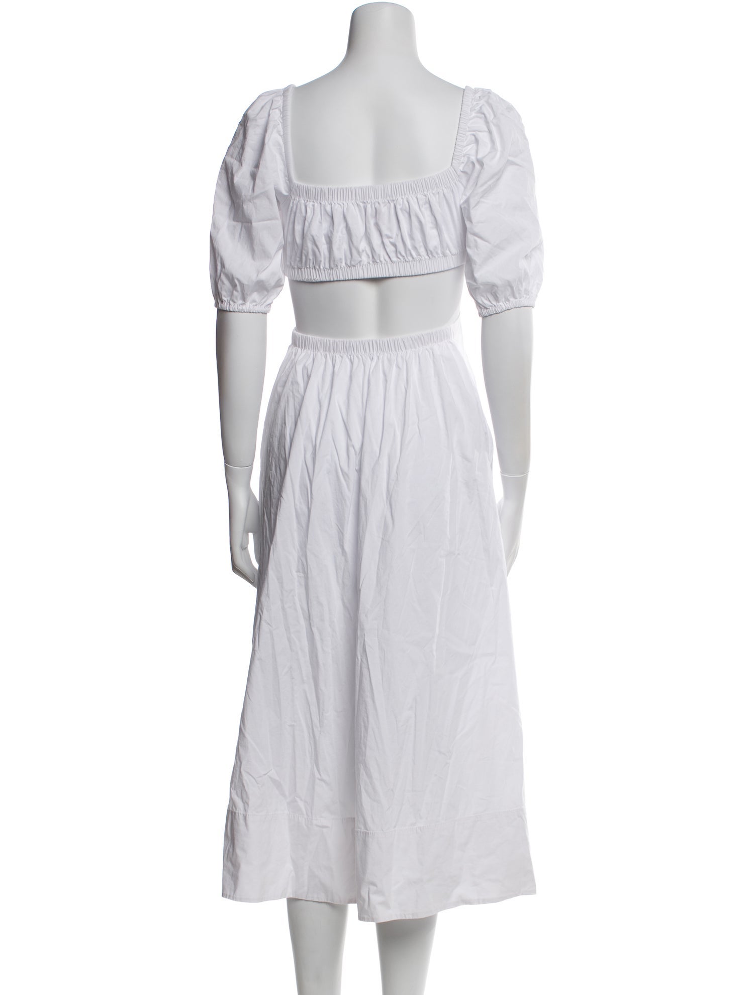 Staud V-Neck Midi Length Dress